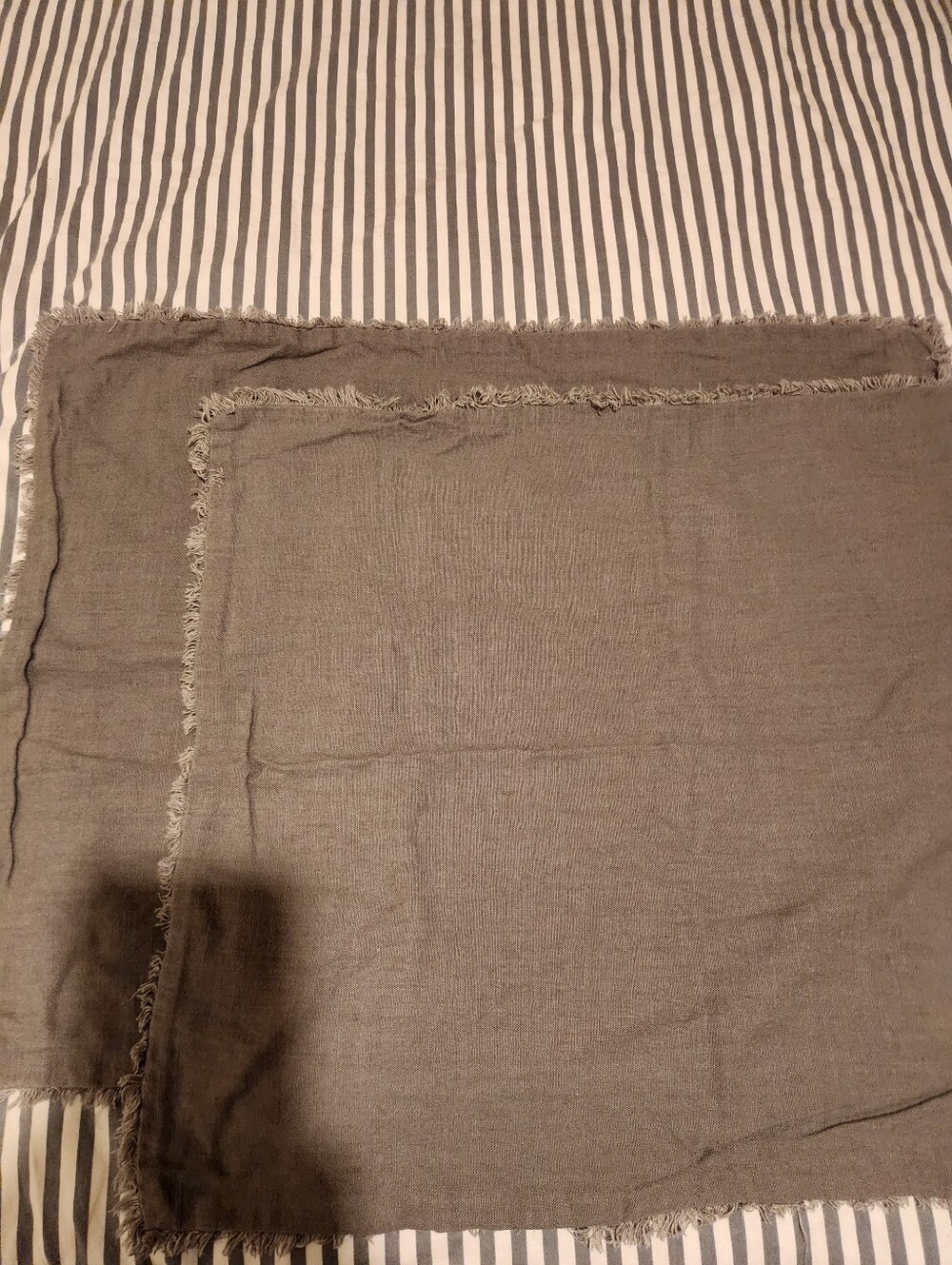 Casaluna Gray Linen Blend Pillowcases, Shams Zipper Closure (2) L26" W20"